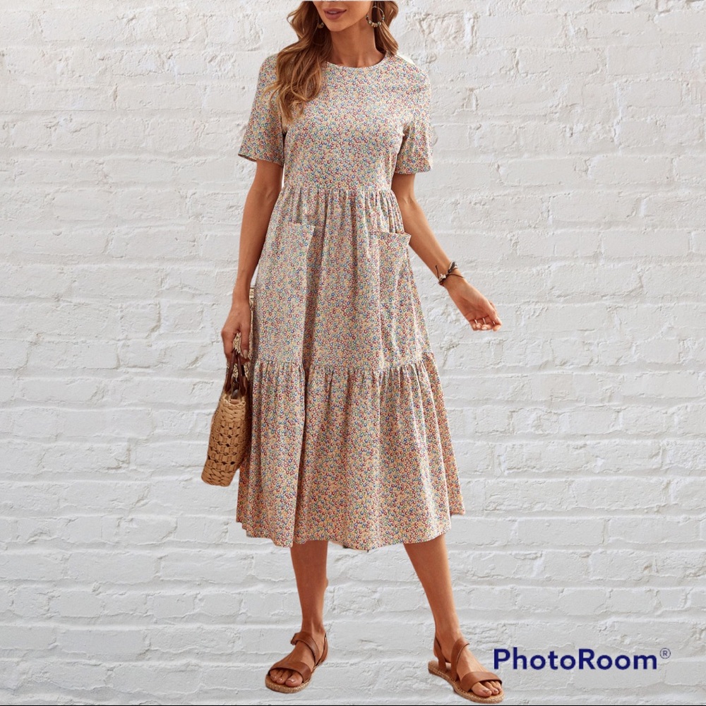 Emery Rose Floral Dress cottage Core